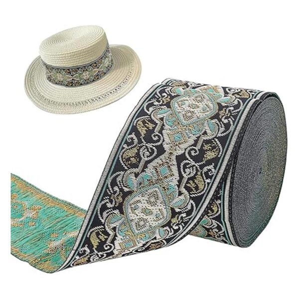 FINGERINSPIRE Cinta jacquard metálica de 2 pulgadas de_1