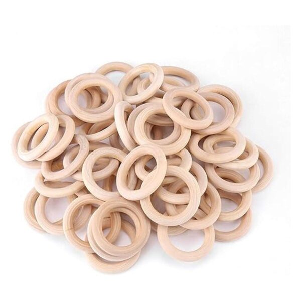 50 anillos de madera natural anillos de madera para