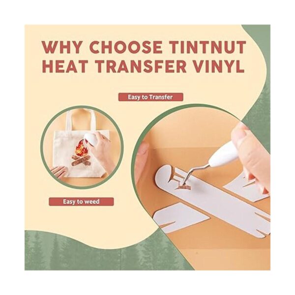 Tintnut Vinilo HTV con patrón de madera 10 hojas de 12 x