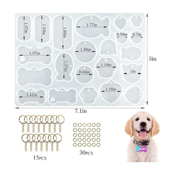 Molde de resina de silicona para etiquetas de mascotas_2