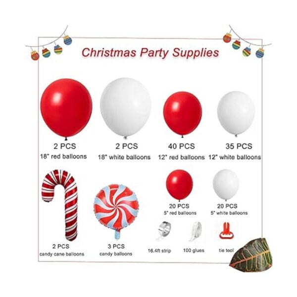 Ackybuppy Kit de arco de guirnalda de globos de Navidad