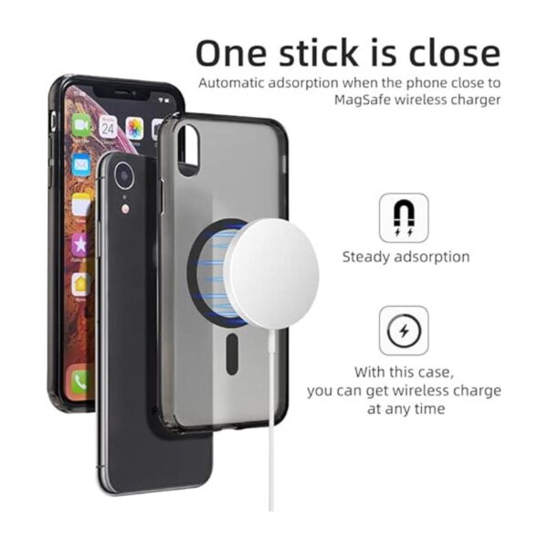 Tigowos Funda magnética translúcida para iPhone XR con_2