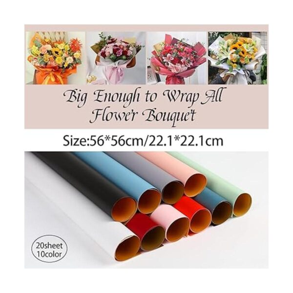 CCINEE 20 hojas de papel de regalo de flores de doble