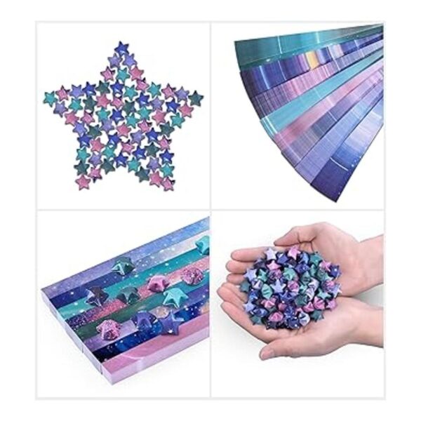 PAPERKIDDO 800 hojas de papel de estrellas de origami 8