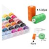 Kit de 72 bobinas de hilos de coser de 36 colores 500