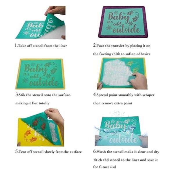 BOOLOOEN Self Adhesive Screen Printing Stencils Mesh_4