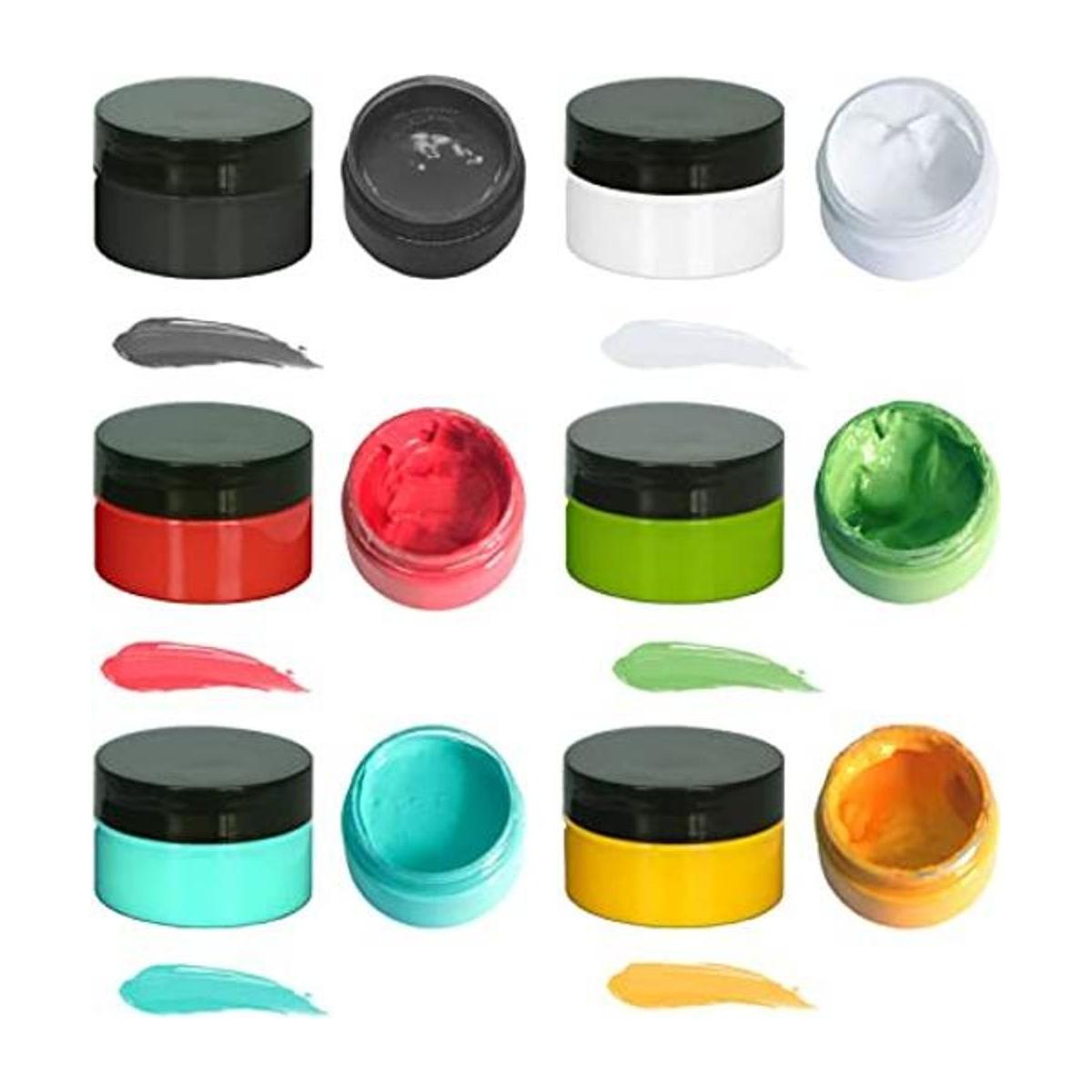 BOOLOOEN Juego de 6 tarros de pasta de tiza tinta de