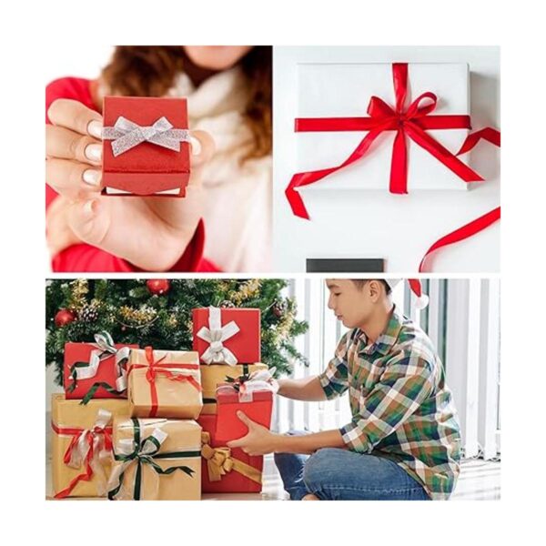 4 rollos de 150 yardas de cintas de Navidad de 45