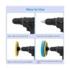 5Pcs Buffing Polishing Pads 6.5 Inch Face for 6 Inch_3