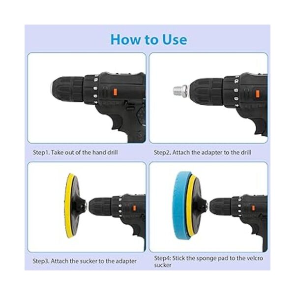 5Pcs Buffing Polishing Pads 6.5 Inch Face for 6 Inch_3