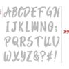 279 letras termoadhesivas de 2 pulgadas AZ de Flock