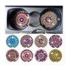 8 piezas de arte de diamante para posavasos de automóvil
