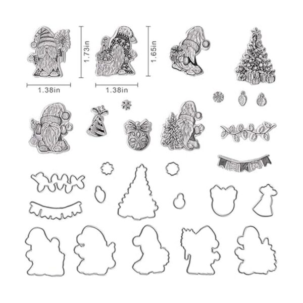 Estivaux rboles de Navidad gnomos sellos transparentes_2