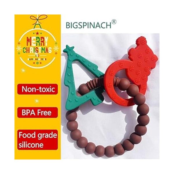 BIGSPINACH Baby Anillo de dentición de silicona para_5