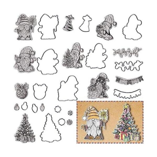 Estivaux rboles de Navidad gnomos sellos transparentes_1