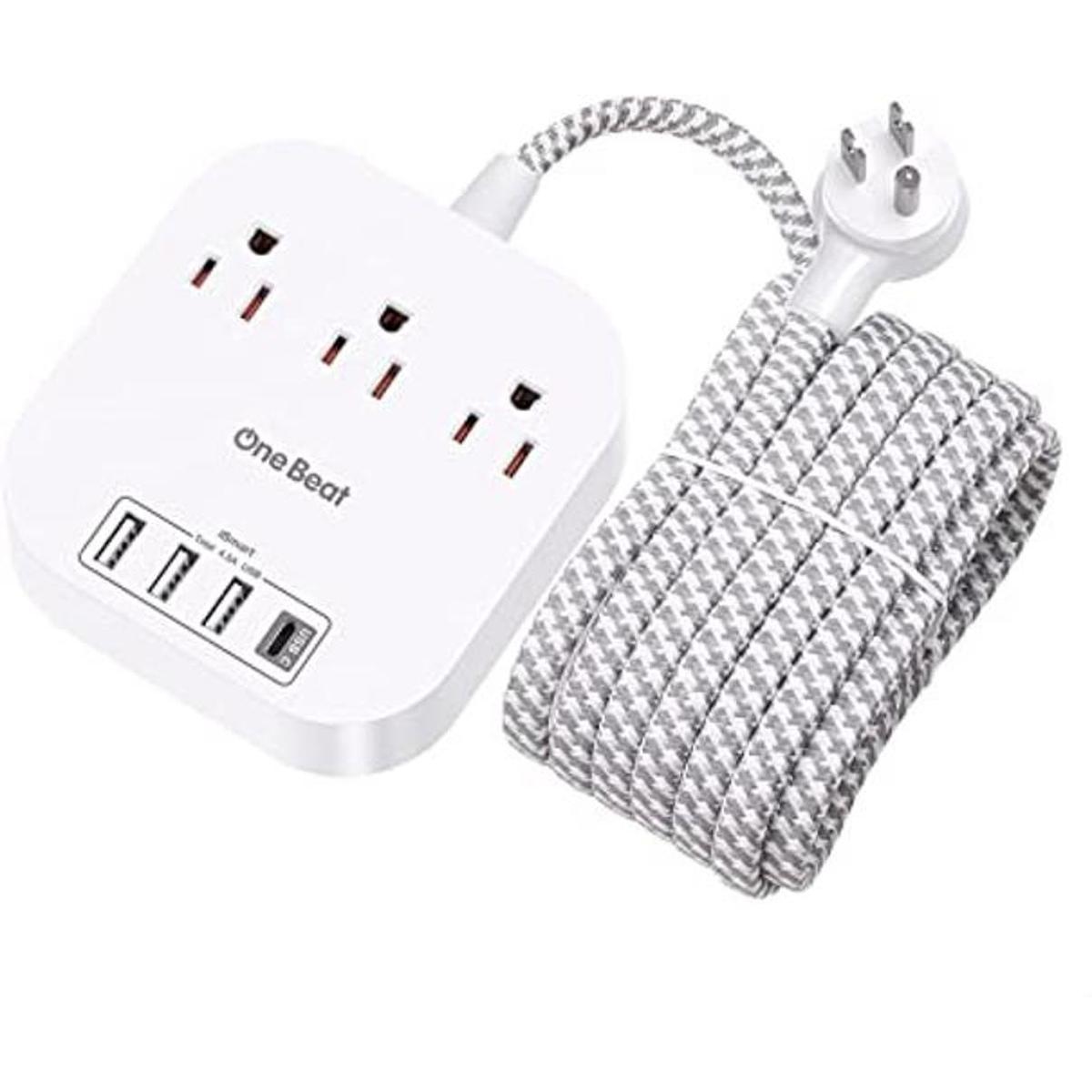 Power Strip 10ft Long Extension Cord with USB C Ports 3