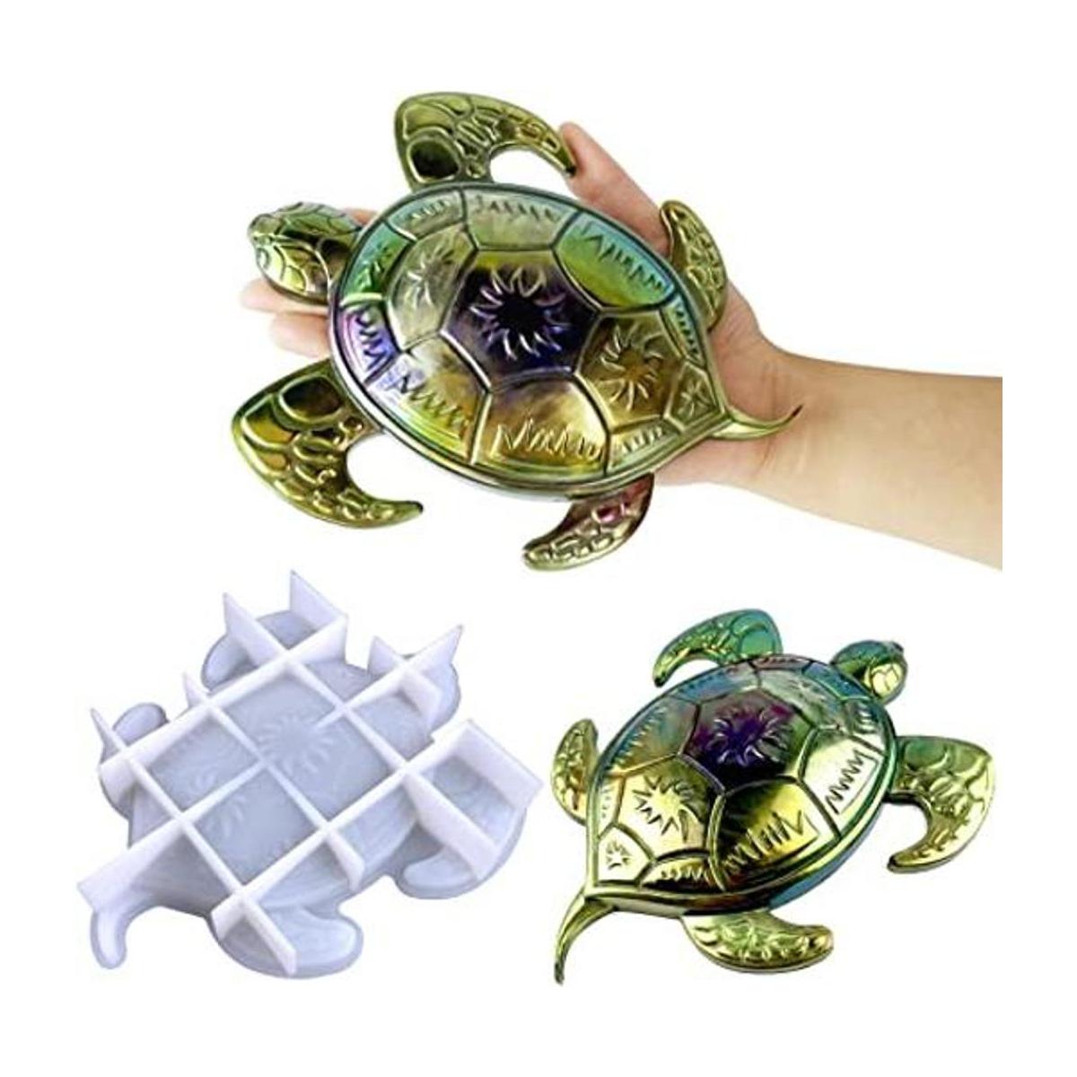 Voaesdk Moldes de resina de tortuga marina de silicona