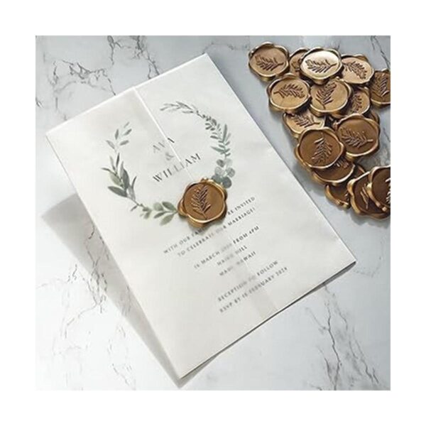Juego de 100 chaquetas de Vellum para invitaciones de 5 x