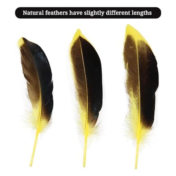 THARAHT 120 plumas amarillas de pato malva de 4 a 6_3