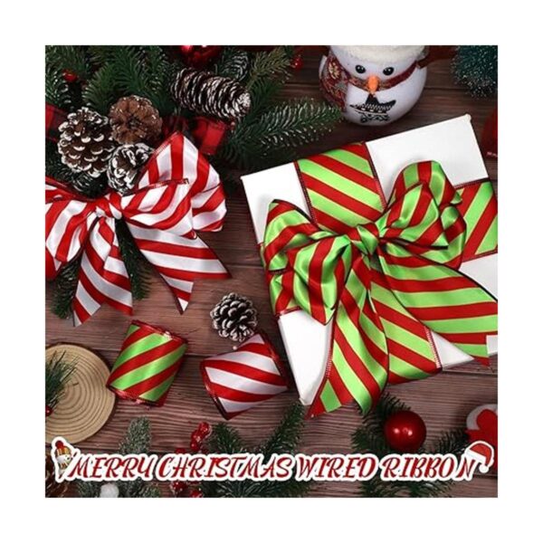 2 rollos de cintas para árbol de Navidad cinta con