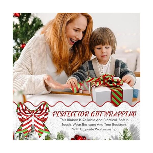 2 rollos de cintas para árbol de Navidad cinta con
