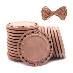 CBCMY Rebanadas de madera natural 40 piezas de 2.36_1