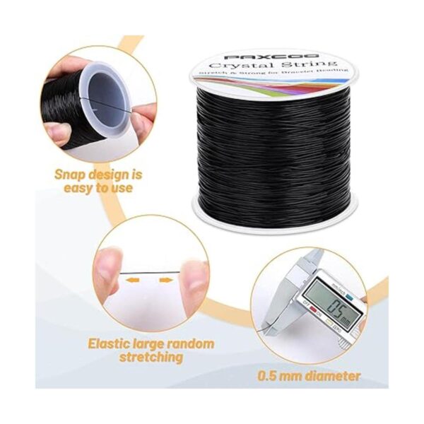 Paxcoo Cuerda elástica para pulseras 0.020 in cuerda