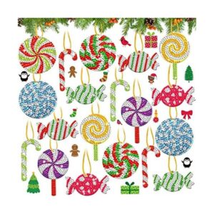 20 piezas de adornos de pintura de diamantes de Navidad_1