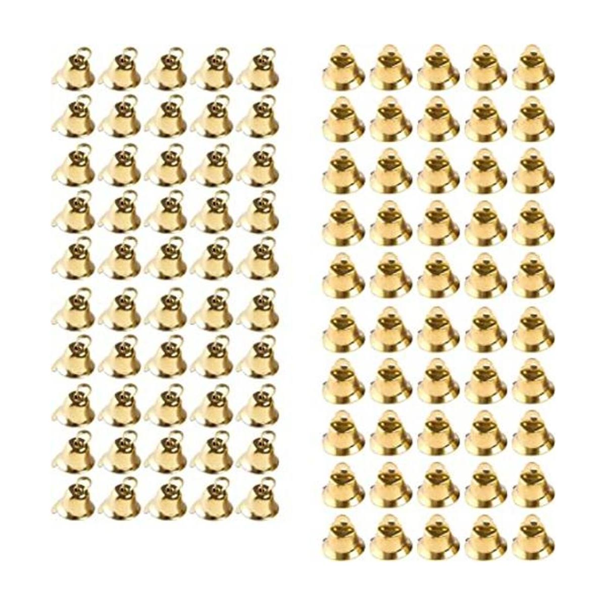 100PCS Small Gold Bells Jingle Bells for Crafts50PCS 0.39