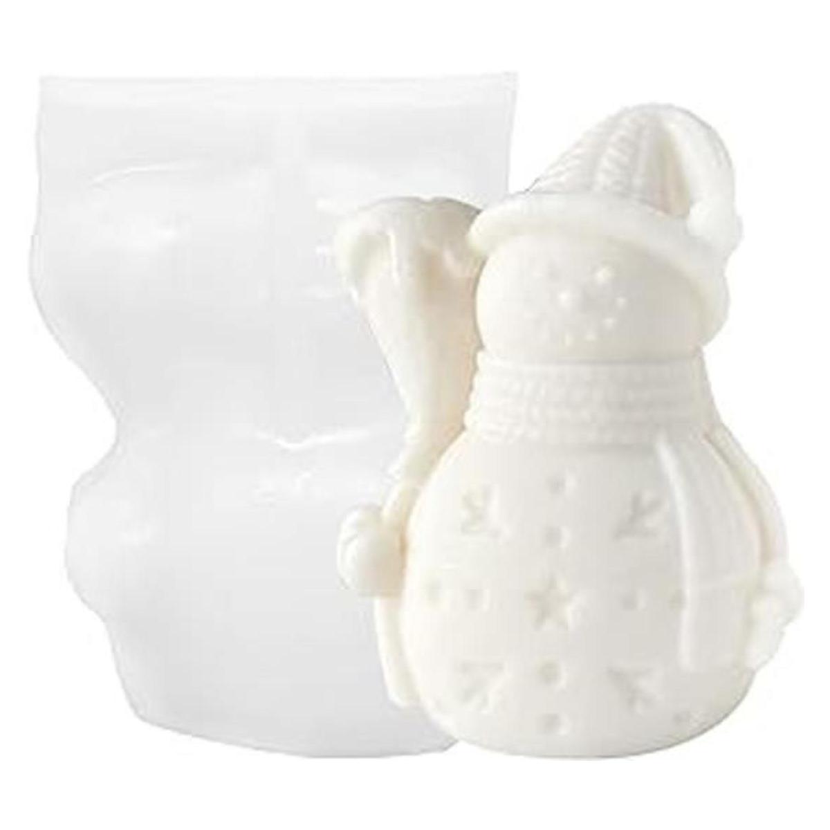 Vela de muñeco de nieve de Navidad moldes de silicona de