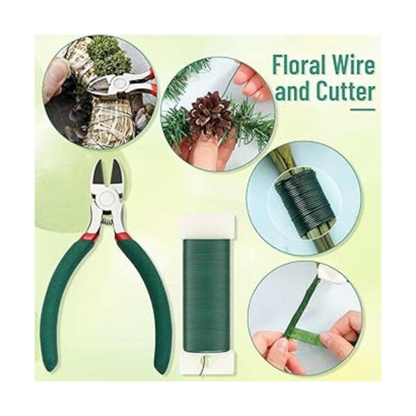 PAXCOO Cinta floral y alambre kit de arreglo de alambre_3