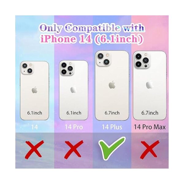 Goocrux Funda 4 en 1 para Apple iPhone 14 Plus con_2