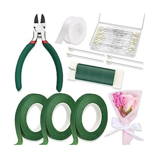 PAXCOO Cinta floral y alambre kit de arreglo de alambre_1