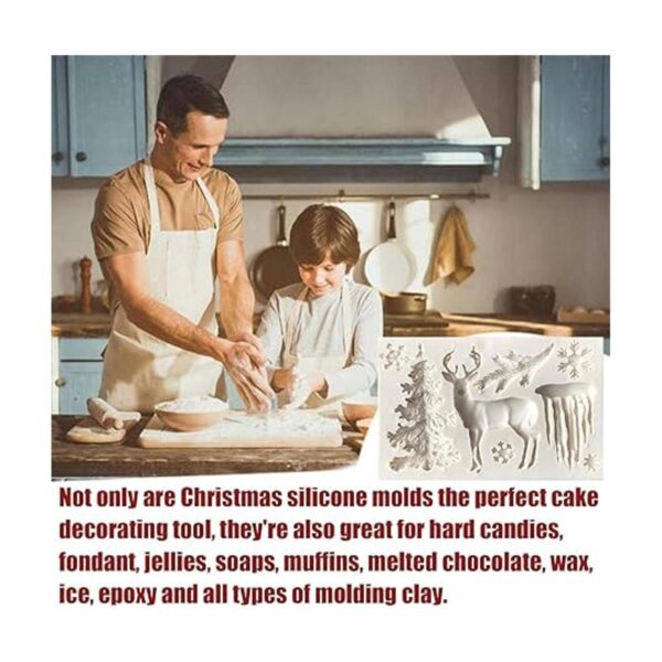 Molde de silicona de Navidad moldes de silicona de fondo_6