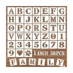 DZXCYZ Plantillas y números de letras de 1 pulgada 38