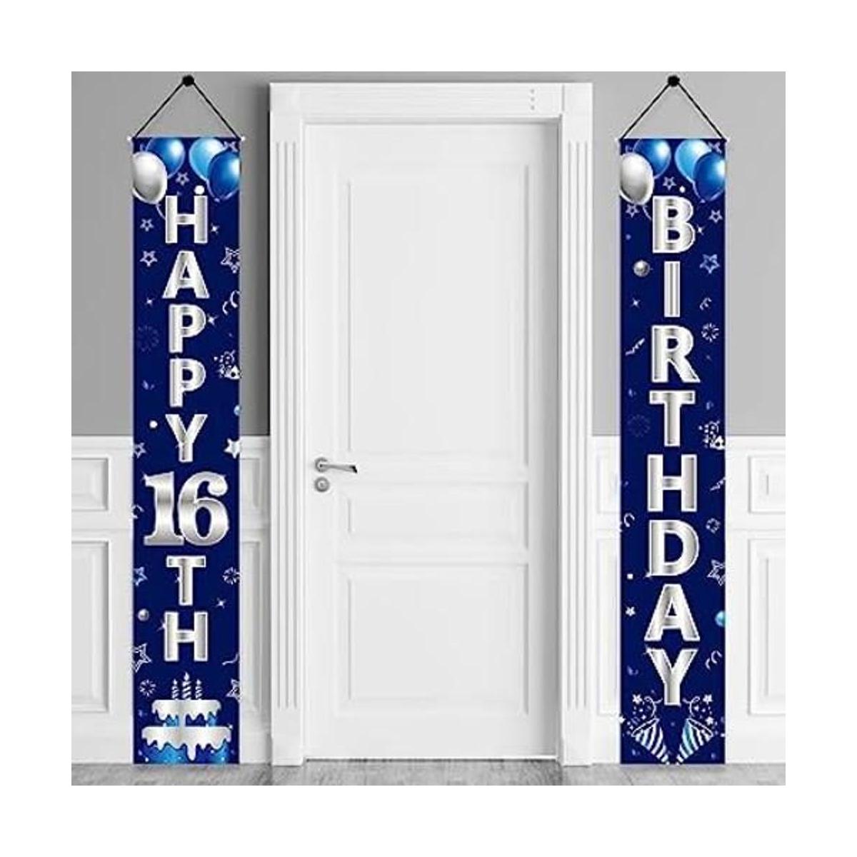 Decoración de pancarta para puerta de cumpleaños número