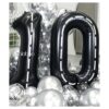 SULALABOO Globo de 40 pulgadas negro número 10 grande de_5