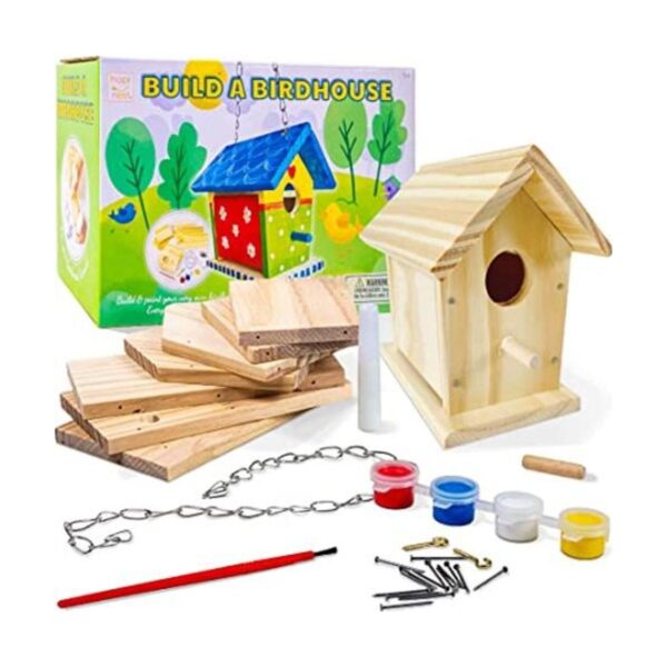 Hapinest Construye y pinta un kit de casa de pájaros de_1