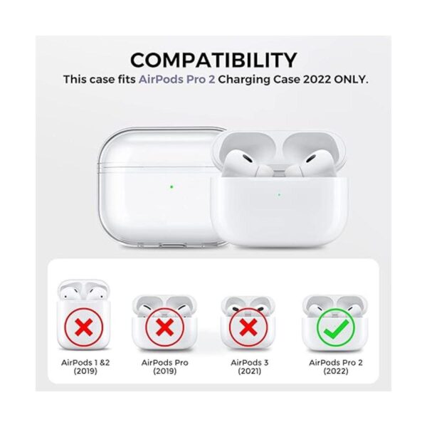 AhaStyle Funda transparente para Airpods Pro 2 de TPU_2