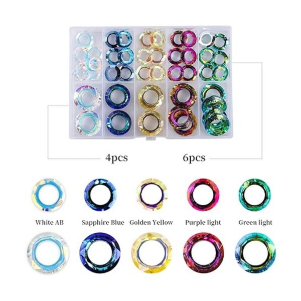 Novborcz Kit de colgante de cristal circular para hacer