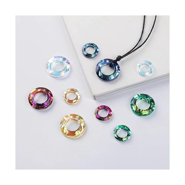 Novborcz Kit de colgante de cristal circular para hacer