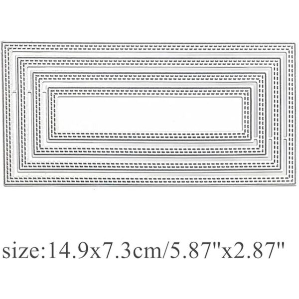 Juego de 4 piezas con marco rectangular de metal