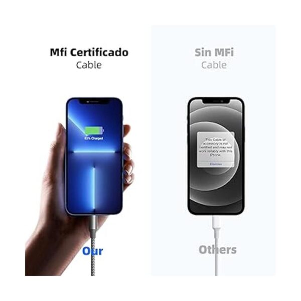 Paquete de 3 cargadores para iPhone de 10 pies cable_3