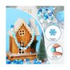 200 cuentas de madera de Navidad copos de nieve de