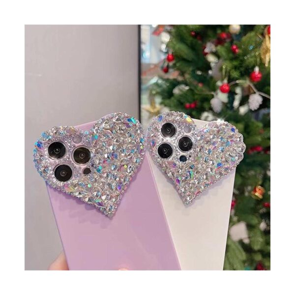 ENYTDMO Funda de lujo para iPhone 14 Plus con diamantes de_4