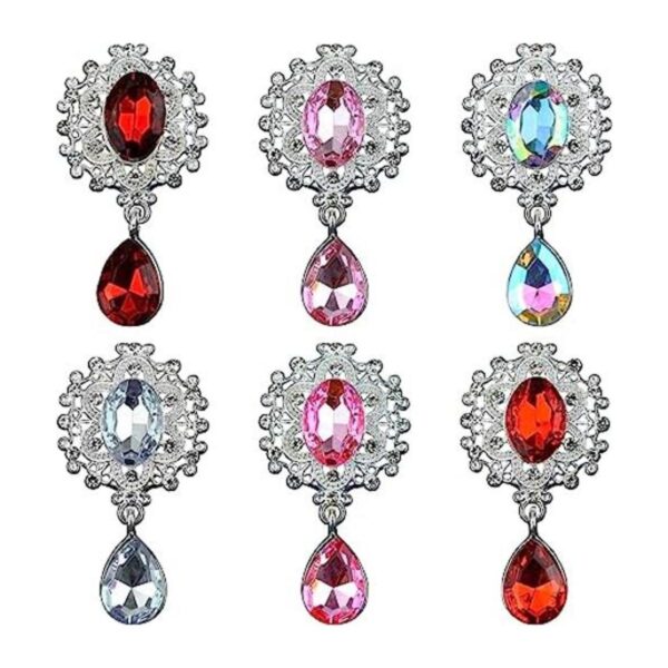 URROMA Adornos de botón de diamantes de imitación de