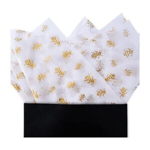 90 hojas de papel de seda de abeja color blanco a granel_1