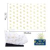 90 hojas de papel de seda de abeja color blanco a granel_3