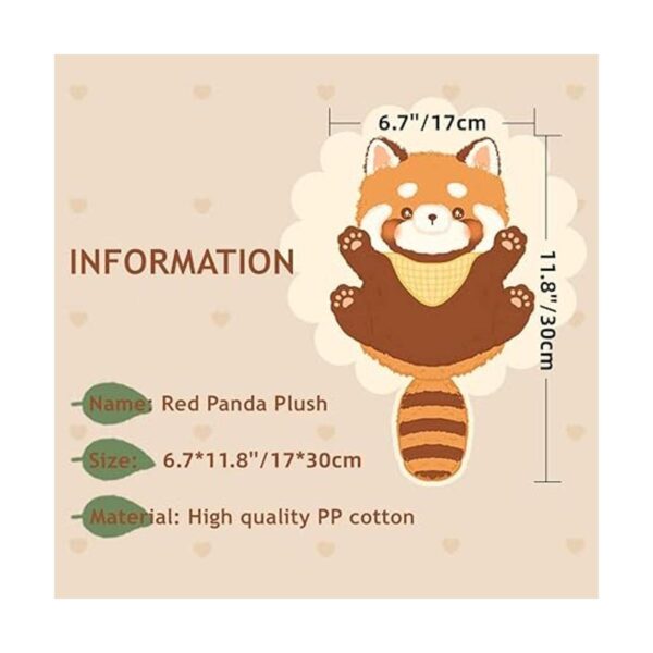 11.8 Kawaii Red Panda Stuffed Animal Plush Pillow Toy