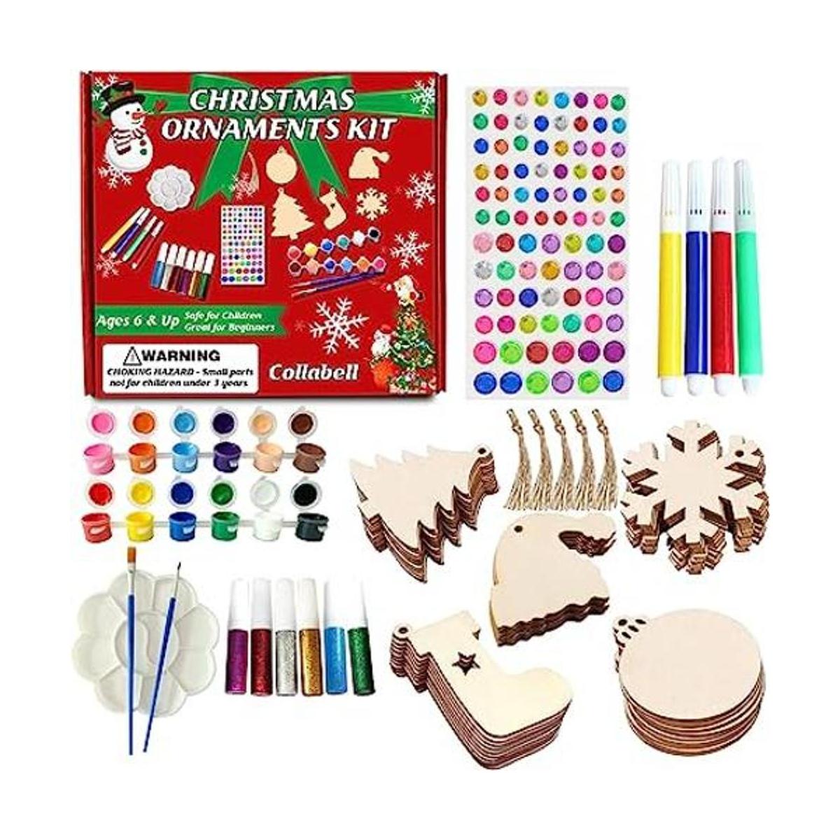 Kit de manualidades de pintura de madera de Navidad pinta